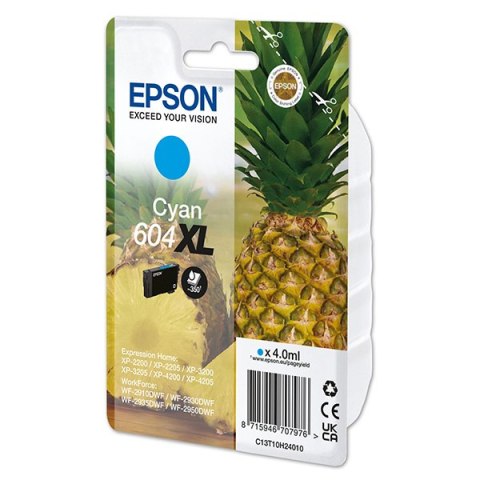 Epson oryginalny ink / tusz C13T10H24010, T10H240, 604XL, cyan, 350s, 4.0ml