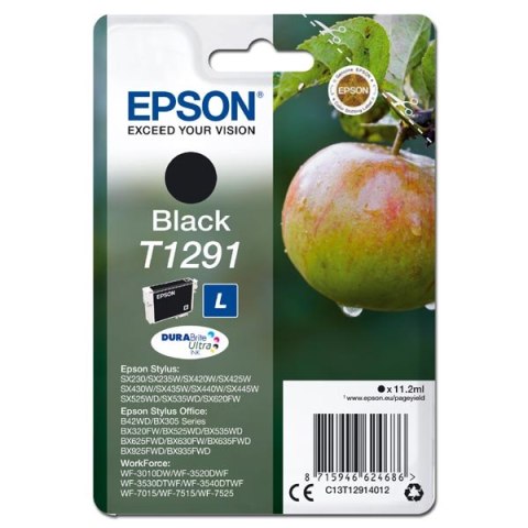 Epson oryginalny ink / tusz C13T12914012, T1291, black, 385s, 11,2ml