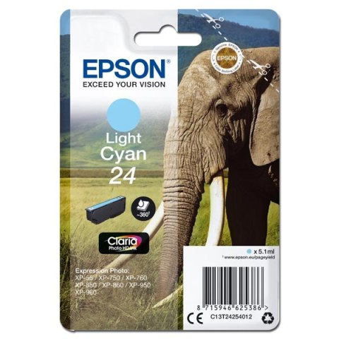 Epson oryginalny ink / tusz C13T24254012, T2425, light cyan, 5,1ml