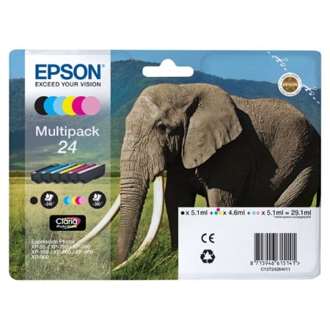 Epson oryginalny ink / tusz C13T24284011, T2428, CMYK, 29,1ml