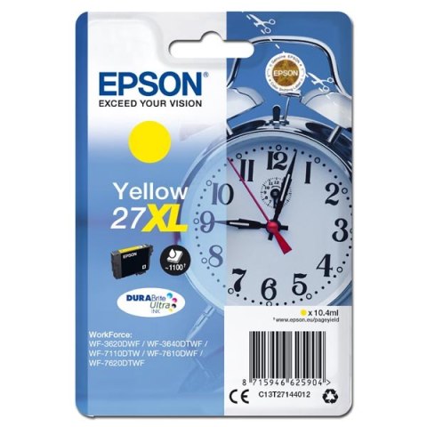 Epson oryginalny ink / tusz C13T27144012, 27XL, yellow, 10,4ml Epson oryginalny ink / tusz C13T27144012, 27XL, yellow, 10,4ml