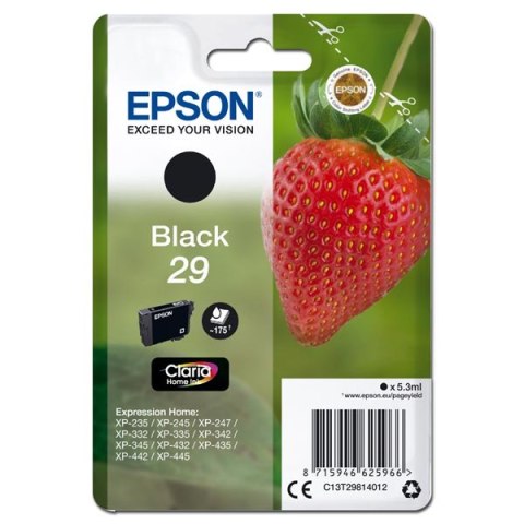 Epson oryginalny ink / tusz C13T29814012, T29, black, 5,3ml