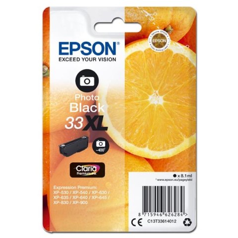 Epson oryginalny ink / tusz C13T33614012, T33XL, photo black, 8,1ml