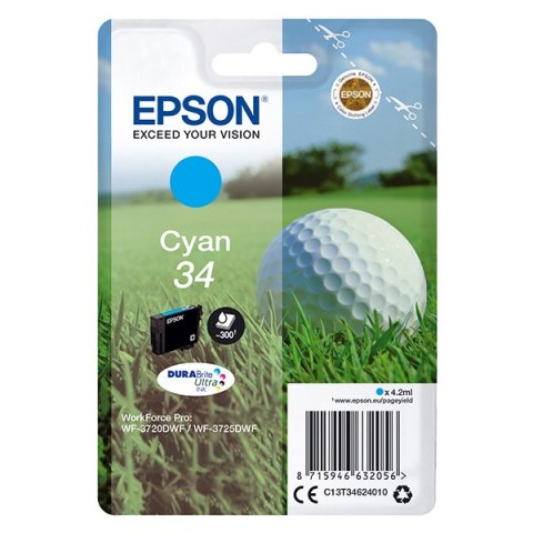 Epson oryginalny ink / tusz C13T34624010, T346240, cyan, 4.2ml