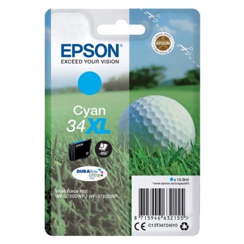 Epson oryginalny ink / tusz C13T34724010, T347240, 34XL, cyan, 10.8ml