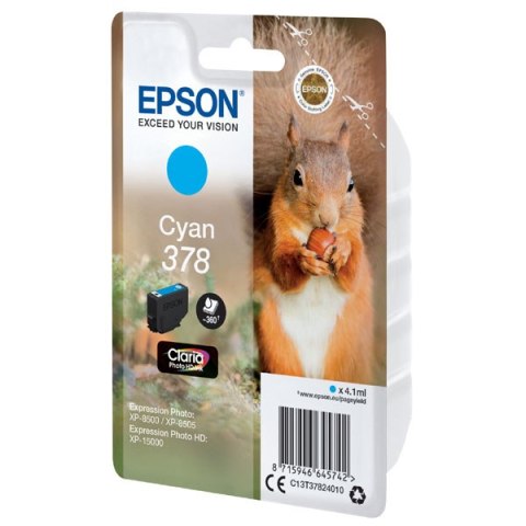 Epson oryginalny ink / tusz C13T37824010, cyan, 4.1ml