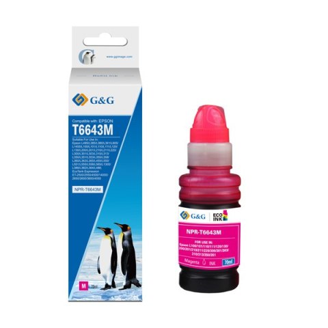 G&G kompatybilny ink / tusz z C13T66434A, NPR-T6643M-70ml-D, magenta