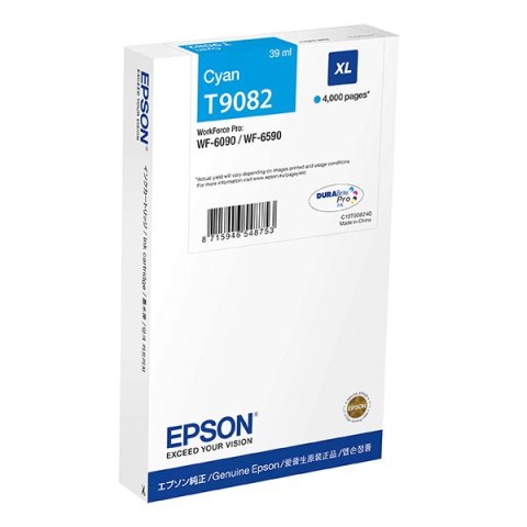 Epson oryginalny ink / tusz C13T90824N, T9082, XL, cyan, 39ml