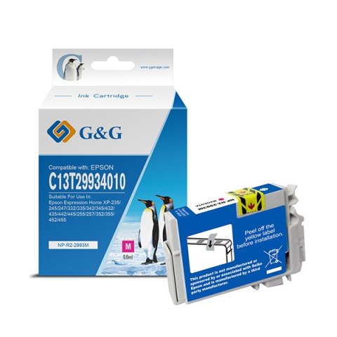 G&G kompatybilny ink / tusz z C13T29934010, T29XL, NP-R-2993M, magenta, 9,6ml, ml