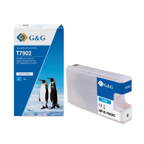 G&G kompatybilny ink / tusz z C13T79024010, NP-E-7902C, cyan, 2000s