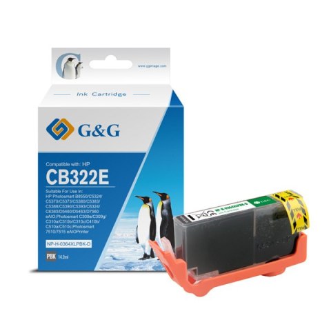 G&G kompatybilny ink / tusz z CB322EE, NP-H-0364XLPBK(HP364, photo black, 290s