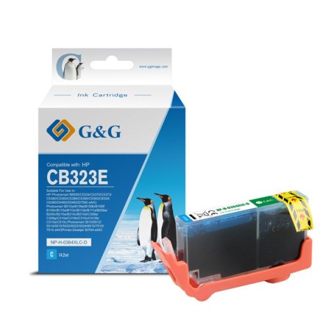 G&G kompatybilny ink / tusz z CB323EE, NP-H-0364XLC(HP364, cyan, 750s