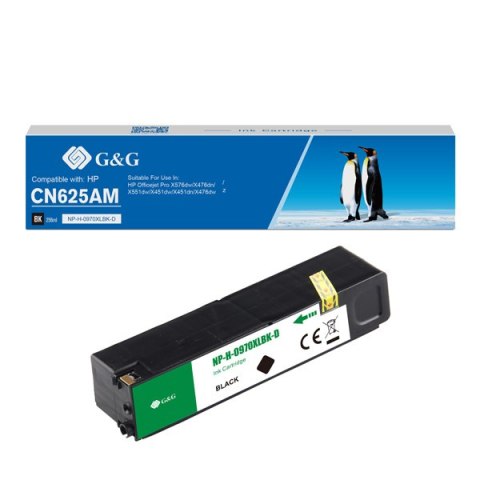 G&G kompatybilny ink / tusz z CN625A, NP-H-0970XLBK(H970, black, 9200s