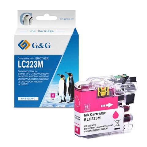 G&G kompatybilny ink / tusz z LC223M, NP-B-0223M, magenta, 9ml, ml