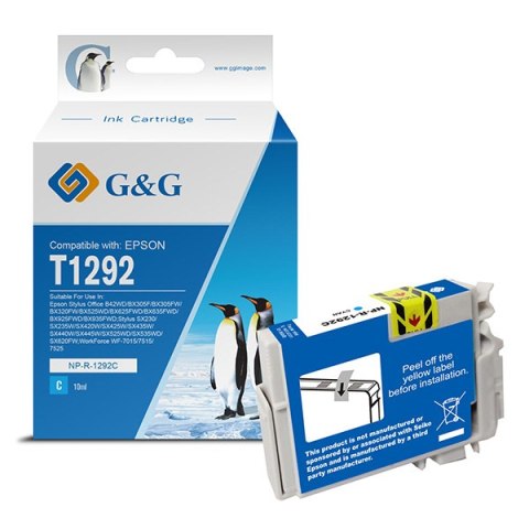 G&G kompatybilny ink / tusz z T1292, T1292, NP-R-1292C, cyan, 10ml, ml