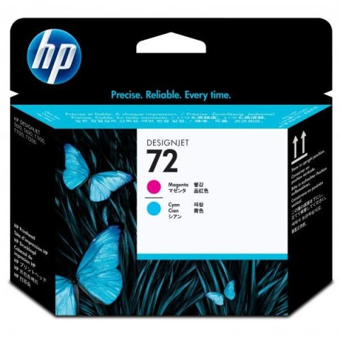 HP oryginalny głowica drukująca C9383A, HP 72, magenta/cyan