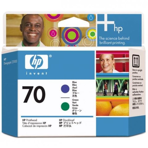 HP oryginalny głowica drukująca C9408A, HP 70, blue/green