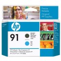 HP oryginalny głowica drukująca C9460A, HP 91, matte black/cyan