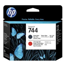 HP oryginalny głowica drukująca F9J88A, HP 744, matte black/chromatic red