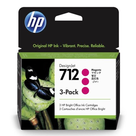 HP oryginalny ink / tusz 3ED78A, HP 712, magenta, 29ml, 3-pack