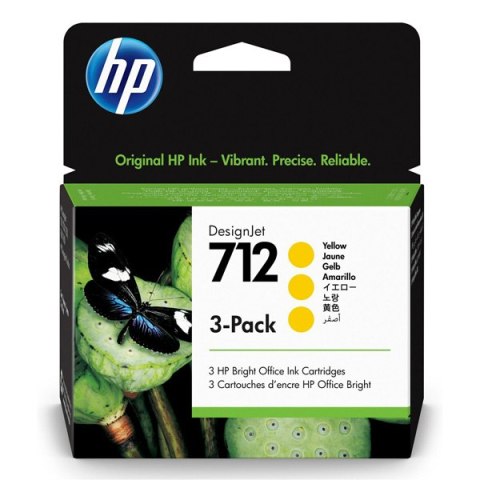 HP oryginalny ink / tusz 3ED79A, HP 712, yellow, 29ml, 3-pack