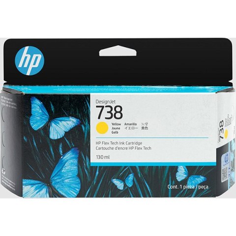 HP oryginalny ink / tusz 498N7A, HP 738, żółta, 130ml