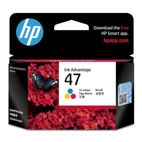 HP oryginalny ink / tusz 6ZD61AE, HP 47, tri-colour