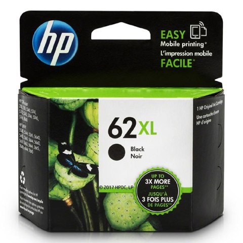 HP oryginalny ink / tusz C2P05AE, HP 62XL, black, 600s