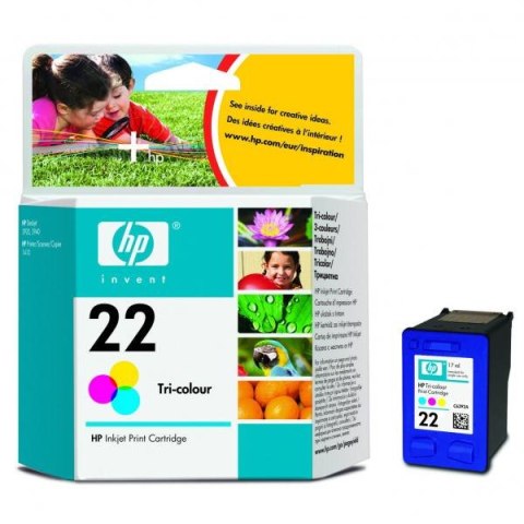 HP oryginalny ink / tusz C9352AE, HP 22, color, 138s, 5ml HP oryginalny ink / tusz C9352AE, HP 22, color, 138s, 5ml