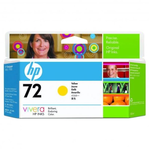 HP oryginalny ink / tusz C9373A, HP 72, yellow, 130ml HP oryginalny ink / tusz C9373A, HP 72, yellow, 130ml