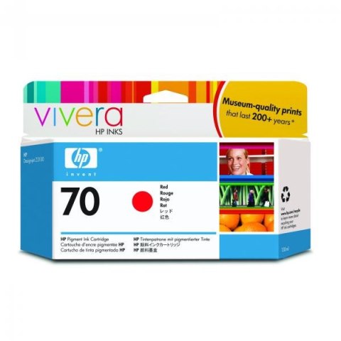 HP oryginalny ink / tusz C9456A, HP 70, red, 130ml HP oryginalny ink / tusz C9456A, HP 70, red, 130ml