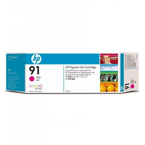 HP oryginalny ink / tusz C9468A, HP 91, magenta, 775ml