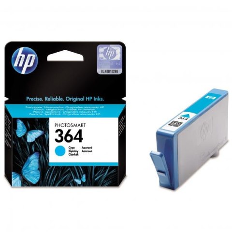 HP oryginalny ink / tusz CB318EE, HP 364, cyan, 300s