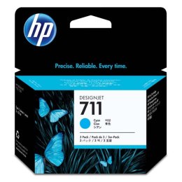 HP oryginalny ink / tusz CZ134A, HP 711, cyan, 3x29ml, 3szt