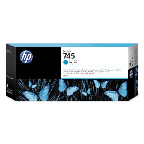 HP oryginalny ink / tusz F9K03A, HP 745, cyan, 300ml