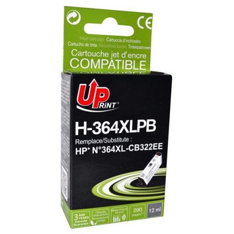 UPrint kompatybilny ink / tusz z CB317EE, CB322EE, HP 364, H-364XL-PB, photo black, 12ml