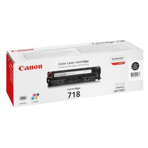 Canon oryginalny toner 718 BK, 2662B002, black, 3400s