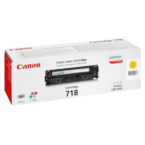 Canon oryginalny toner 718 Y, 2659B002, yellow, 2900s