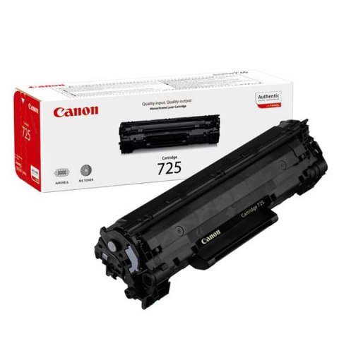 Canon oryginalny toner 725 BK, 3484B002, black, 1600s Canon oryginalny toner 725 BK, 3484B002, black, 1600s