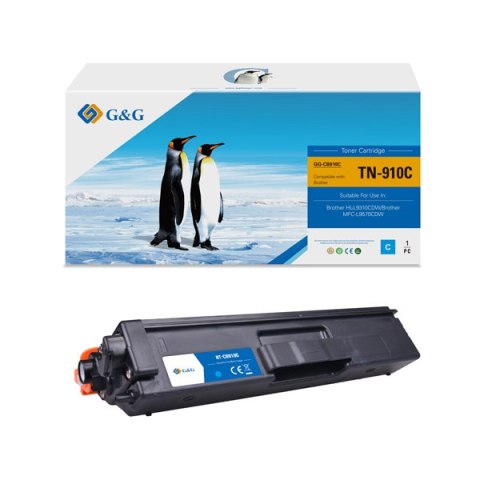 G&G kompatybilny toner z Brother TN910C, NT-CB910C, cyan, 9000s