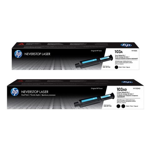 HP oryginalny toner reload kit W1103AD, HP 103AD, black, 5000 (2x2500)s, dual pack