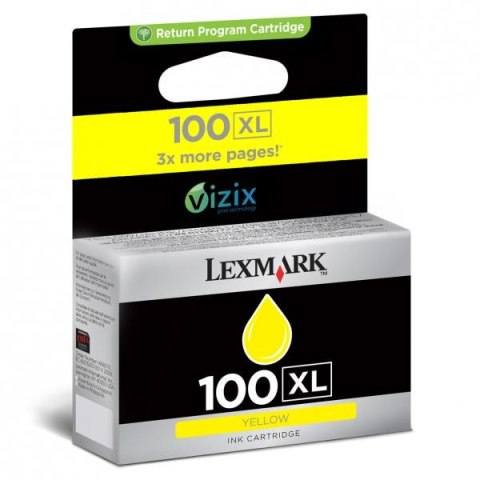 Lexmark oryginalny ink / tusz 14N1071E, #100XL, yellow, return, 600s