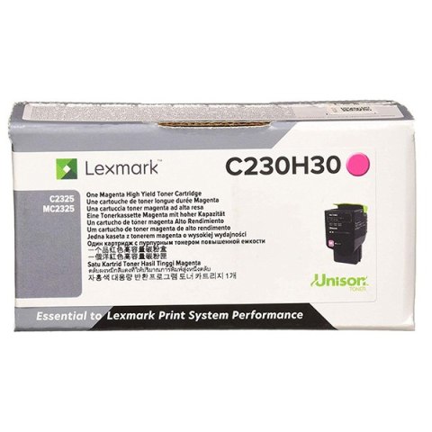 Lexmark oryginalny toner C230H30, magenta, 2300s, high capacity