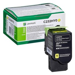 Lexmark oryginalny toner C232HY0, yellow, 2300s, high capacity, return