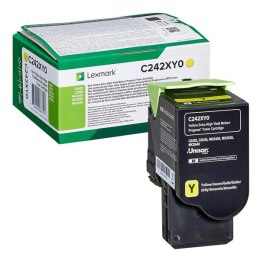 Lexmark oryginalny toner C242XY0, yellow, 3500s, extra duża pojemność, return