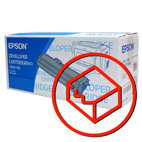 Epson oryginalny toner C13S050166, black, 6000s, uszkodzone opakowanie typ B Epson oryginalny toner C13S050166, black, 6000s, uszkodzone opakowanie typ B