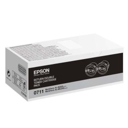 Epson oryginalny toner C13S050711, black, 5000 (2x2500)s, return