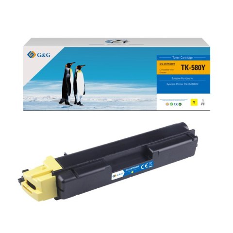 G&G kompatybilny toner z Kyocera TK580Y, NT-CKTK580Y, yellow, 2800s