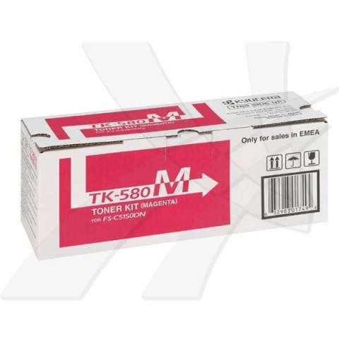 Kyocera oryginalny toner TK580M, 1T02KTBNL0, magenta, 2800s Kyocera oryginalny toner TK580M, 1T02KTBNL0, magenta, 2800s