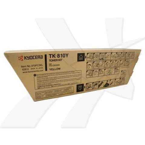 Kyocera oryginalny toner TK810Y, 370PC3KL001, yellow, 20000s Kyocera oryginalny toner TK810Y, 370PC3KL001, yellow, 20000s